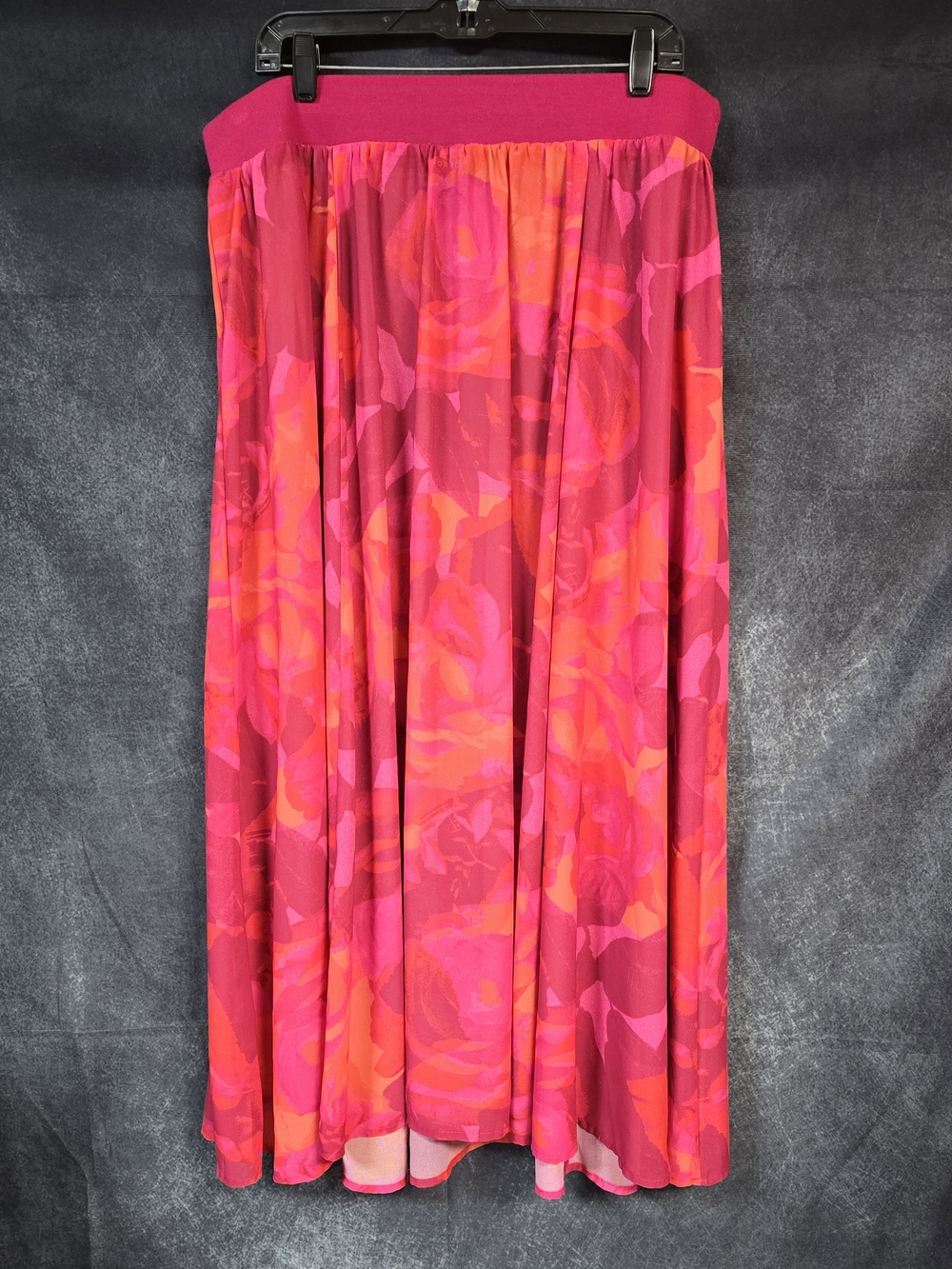 torrid Hot Pink & Coral Floral Maxi Skirt